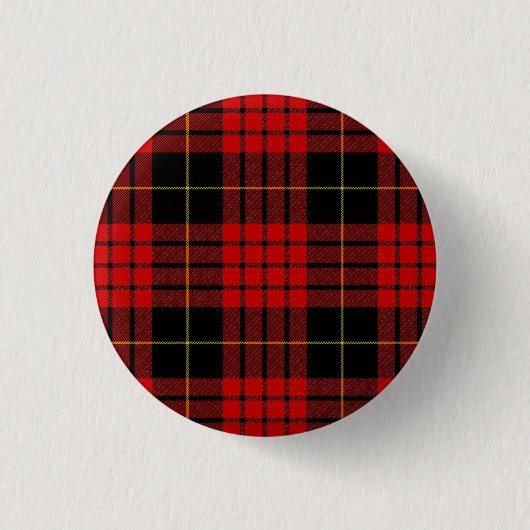 MacQueen Tartan Red and Black Kariert Button (Vorderseite)
