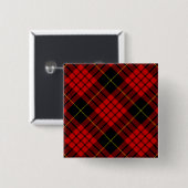 MacQueen Tartan Red and Black Kariert Button (Vorne & Hinten)