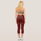 MacQueen Tartan Red and Black Kariert Capri Leggings (Rückseite)