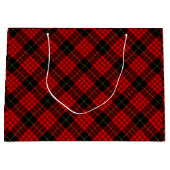 MacQueen Tartan Red and Black Kariert Große Geschenktüte (Vorderseite)