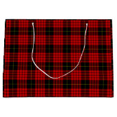 MacQueen Tartan Red and Black Kariert Große Geschenktüte (Vorderseite)