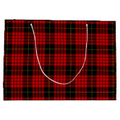 MacQueen Tartan Red and Black Kariert Große Geschenktüte (Rückseite)