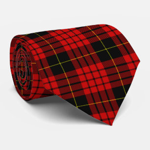 MacQueen Tartan Red and Black Kariert Krawatte