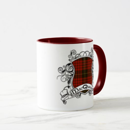 MacQueen Tartan-Schild Tasse (VorderseiteRechts)
