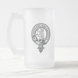 MacQueen Wappen Abzeichen Mattglas Bierglas