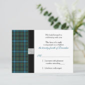 MacRae Alte Jagdkarte Tartan Wedding RSVP Karte (Stehend Vorderseite)