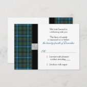 MacRae Alte Jagdkarte Tartan Wedding RSVP Karte (Vorne/Hinten)
