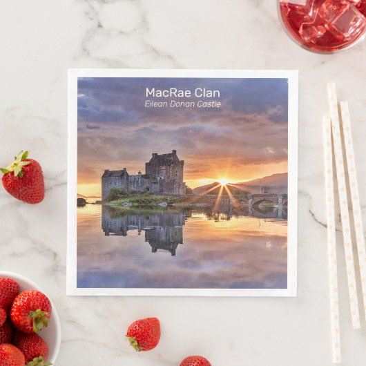 MacRae Clans Eilean Donan Castle Foto Serviette (Beispiel)