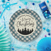 MacRae Conchra Scottish Tartan Christmas Pappteller (Party)