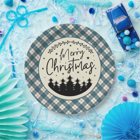 MacRae Conchra Scottish Tartan Christmas Pappteller (Party)