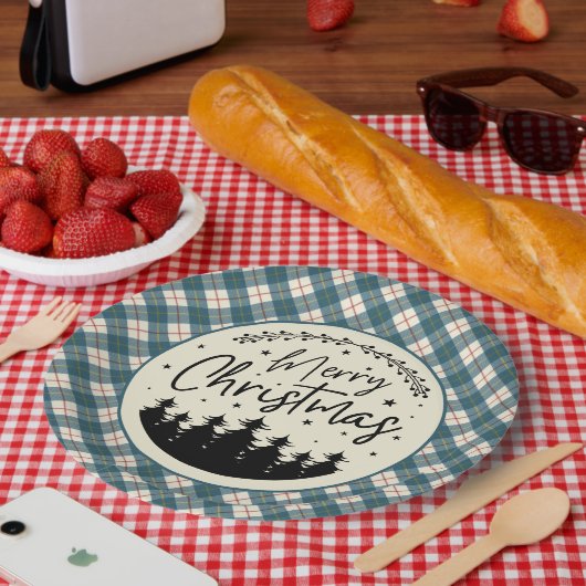 MacRae Conchra Scottish Tartan Christmas Pappteller (Picknick)
