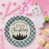 MacRae Conchra Scottish Tartan Christmas Pappteller (Party)