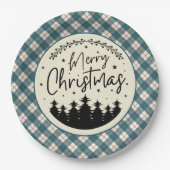 MacRae Conchra Scottish Tartan Christmas Pappteller (Vorderseite)