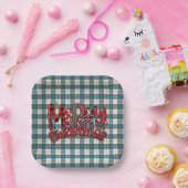 Macrae Conchra Scottish Tartan Merry Christmas Pappteller (Party)