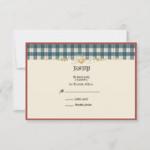 MacRae Conchra Tartan Wedding RSVP Karte (Vorderseite)