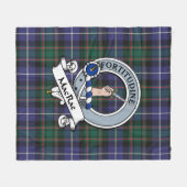 MacRae Jagd Modernes Clan Abzeichen Tartan Kariert Fleecedecke (Vorderseite (Horizontal))