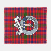 MacRae Modernes Clan Abzeichen Tartan Kariert Fleecedecke (Vorderseite (Horizontal))