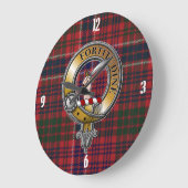 MacRae Tartan & Abzeichen Große Wanduhr (Winkel)