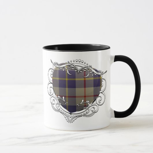 MacRae Tartan Herz Tasse (Rechts)