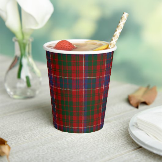 MacRae Tartan Karierte Paper Cups Pappbecher (In Situ)
