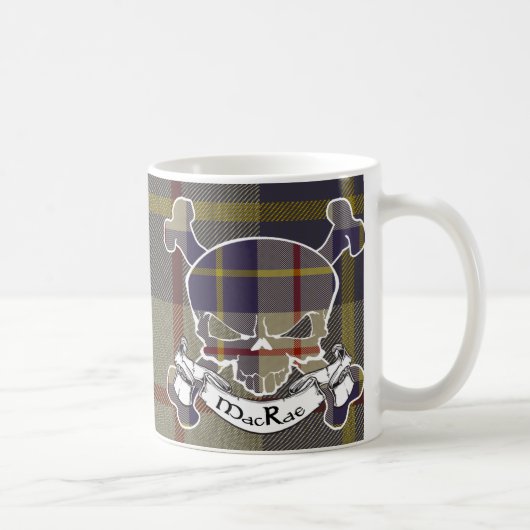 MacRae Tartan-Schädel Kaffeetasse (Rechts)