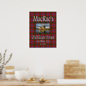 MacRaes altes Eilean Donan Coffee Co. Poster (Küche)