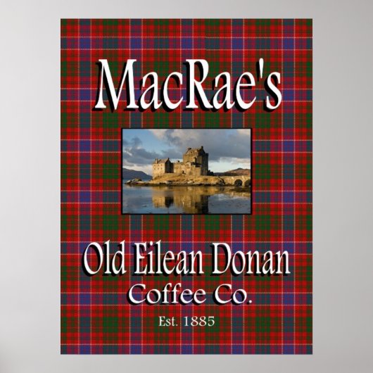 MacRaes altes Eilean Donan Coffee Co. Poster (Vorne)