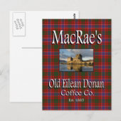MacRaes altes Eilean Donan Coffee Co. Postkarte (Vorne/Hinten)
