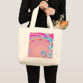 MACRAME'- Abstraktes Bild des Fraktals Kunst - Jumbo Stoffbeutel (Vorderseite (Produkt))