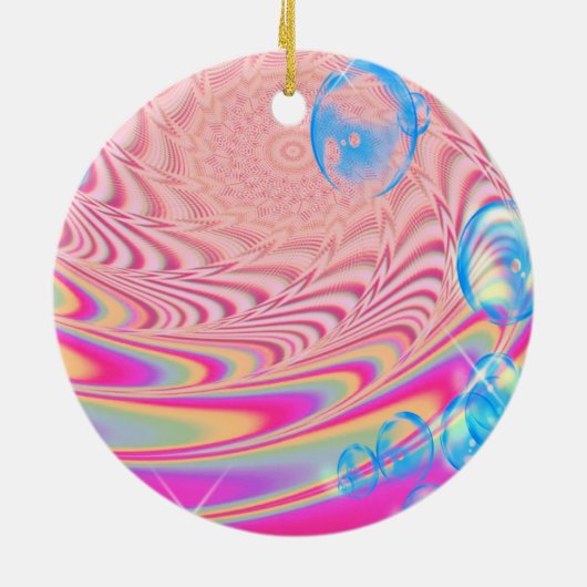 MACRAME'- Abstraktes Bild des Fraktals Kunst - Keramik Ornament (Hinten)