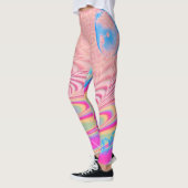 MACRAME'- Abstraktes Bild des Fraktals Kunst - Leggings (Links)