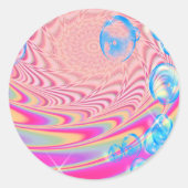 MACRAME'- Abstraktes Bild des Fraktals Kunst - Runder Aufkleber (Vorderseite)