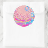 MACRAME'- Abstraktes Bild des Fraktals Kunst - Runder Aufkleber (Tasche)