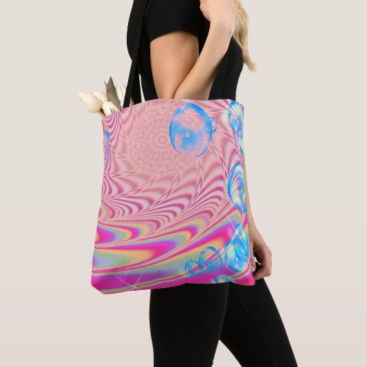 MACRAME'- Abstraktes Bild des Fraktals Kunst - Tasche (Von Nahem)