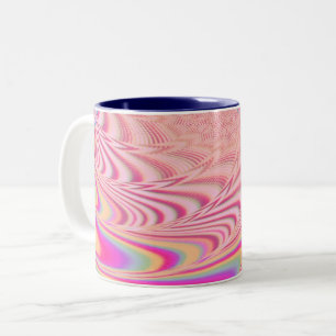 MACRAME'- Abstraktes Bild des Fraktals Kunst - Zweifarbige Tasse