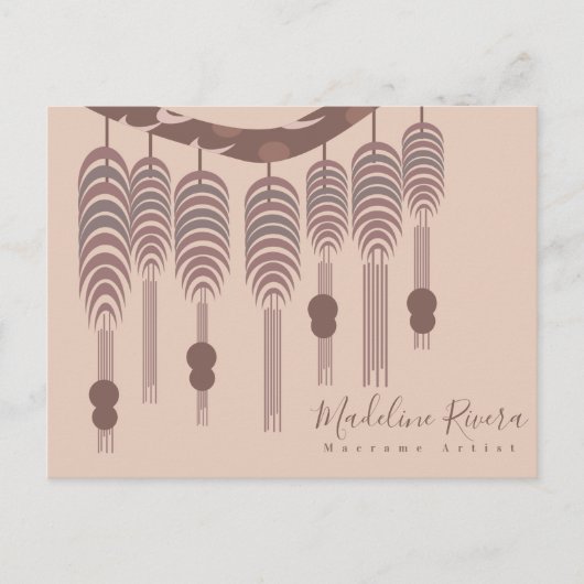 Macrame Artist Handmade Designer Artist Business Postkarte (Vorderseite)