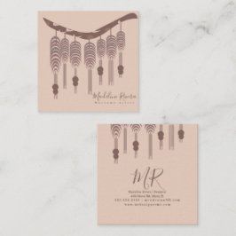 Macrame Artist Handmade Designer Artist Natural Quadratische Visitenkarte