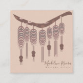 Macrame Artist Handmade Designer Artist Natural Quadratische Visitenkarte (Vorderseite)