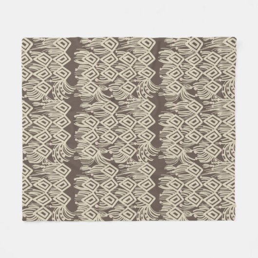 Macrame Bohemisch Knittern Zeichnend Muster Fleecedecke (Vorderseite (Horizontal))