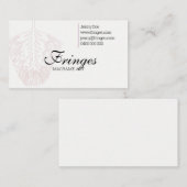 Macrame Business Card mit Macrame Feather Visitenkarte (Vorne/Hinten)