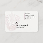 Macrame Business Card mit Macrame Feather Visitenkarte (Vorderseite)