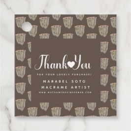 Macrame Handmade Business Vielen Dank für Ihre Ane Geschenkanhänger