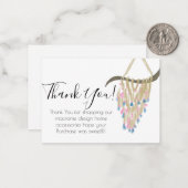 Macrame Shop Änderung der Dekoration Dankeschön Ka Mitteilungskarte (Vorderseite/Rückseite Beispiel)