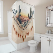 Macrame Style Print Duschvorhang (Beispiel)