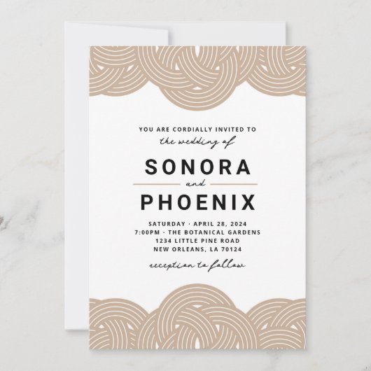 Macrame Wedding Einladung (Vorderseite)