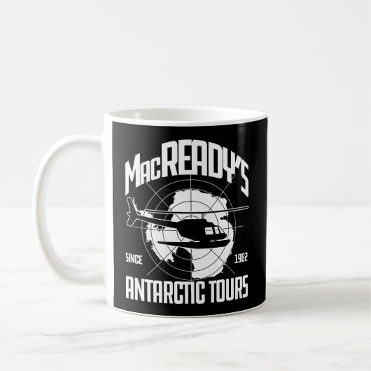 Macready's Outpost 31 Forschung Antarktis Tours Kaffeetasse (Links)