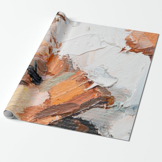 Macro. Abstract art. Expressive embossed pasty oil Geschenkpapier (Ungerollt)