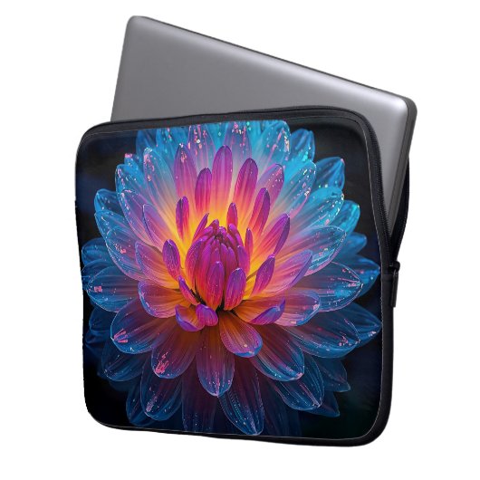 Macro Aurora Bloom 13 inch Laptopschutzhülle (Vorderseite Links)
