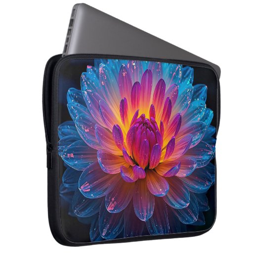 Macro Aurora Bloom 15 inch Electronics Bag Laptopschutzhülle (Vorne Rechts)