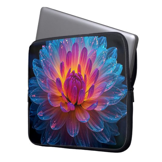 Macro Aurora Bloom 15 inch Electronics Bag Laptopschutzhülle (Vorderseite Links)